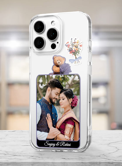 Teddy Lavender Bouquet Custom Photo Silicone Mobile Cover