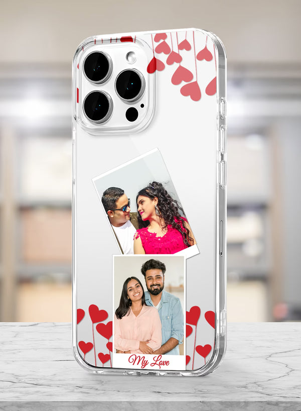 My Love 2 Photo Polaroid Clear Silicone Phone Cover