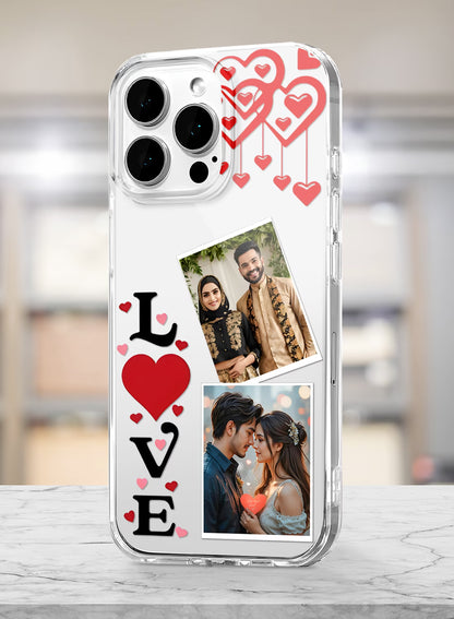 LOVE Typography 2 Custom Photo Silicone Mobile Cover