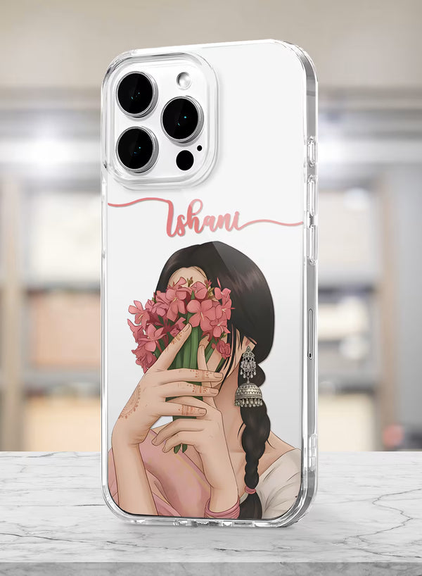 Desi Girl Custom Name Silicone Mobile Cover