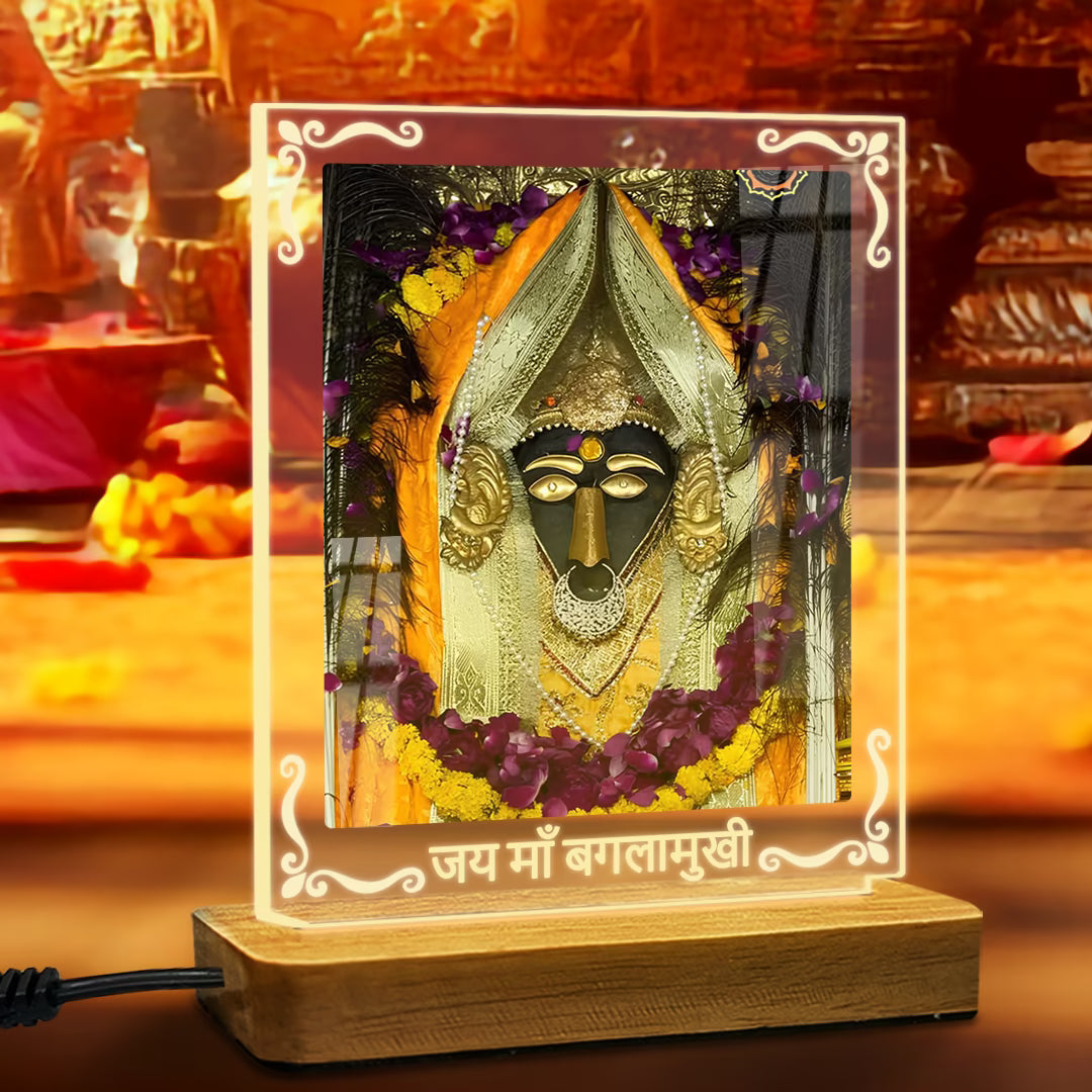 Ma Baglamukhi ji Acrylic Led Lamp