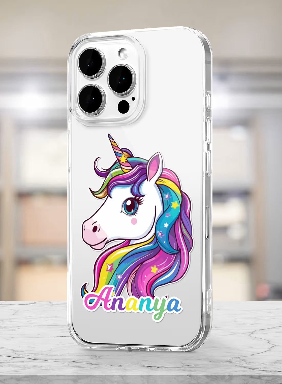 Magical Unicorn Printed Clear Silicone Back Cover
