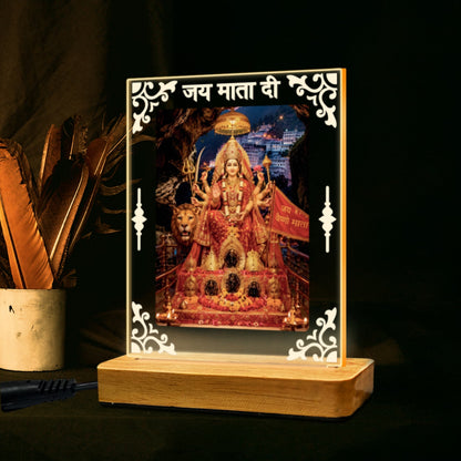 Mata Vaishno Devi Acrylic LED Table Lamp