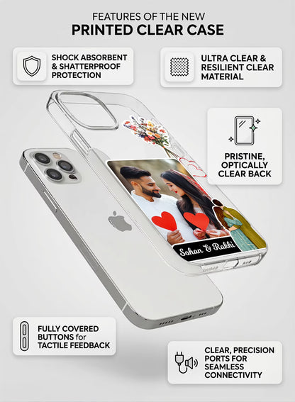 Wildflower Bouquet Couple Photo Silicone Mobile Cover