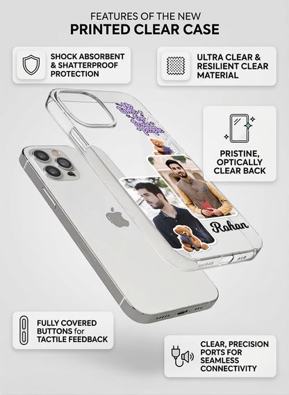 No toxic People Pattern Clear Silicone Phone Cover