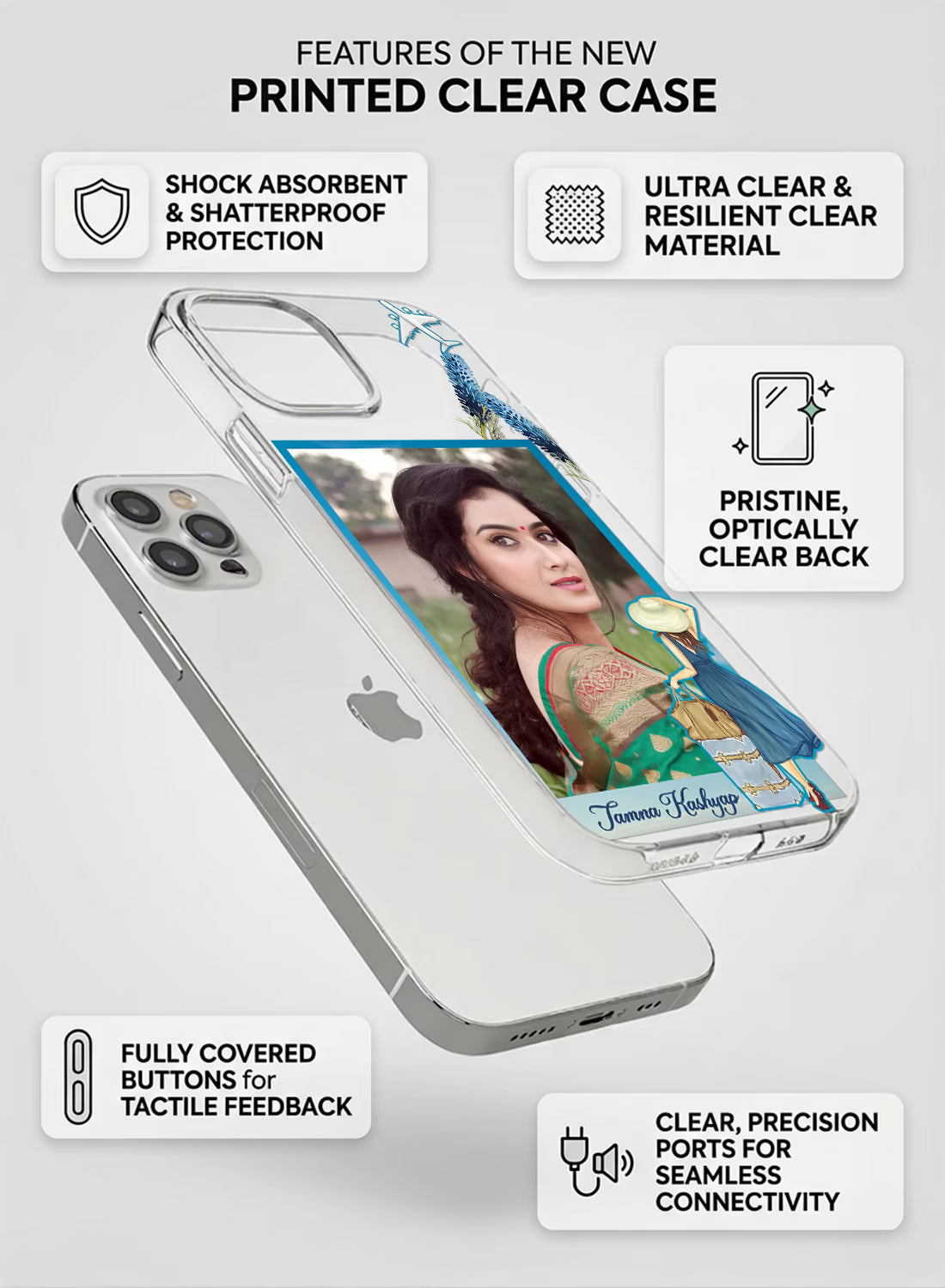 Travel Girl Airplane Custom Photo Silicone Mobile Cover