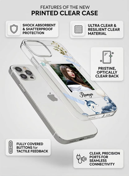 Ocean Dolphin Custom Photo & Name Silicone Mobile Cover