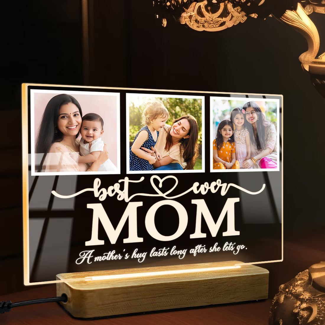 Best Ever Mom LED Acrylic Photo Frame | Fashionury