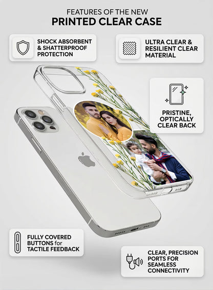 Yellow Wildflower Dual Photo Custom TPU Mobile Cover