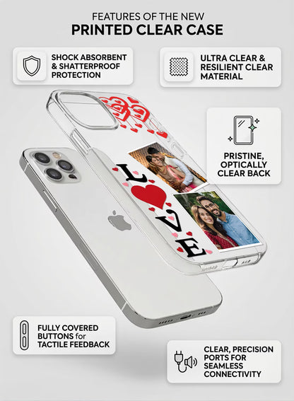LOVE Typography 2 Custom Photo Silicone Mobile Cover