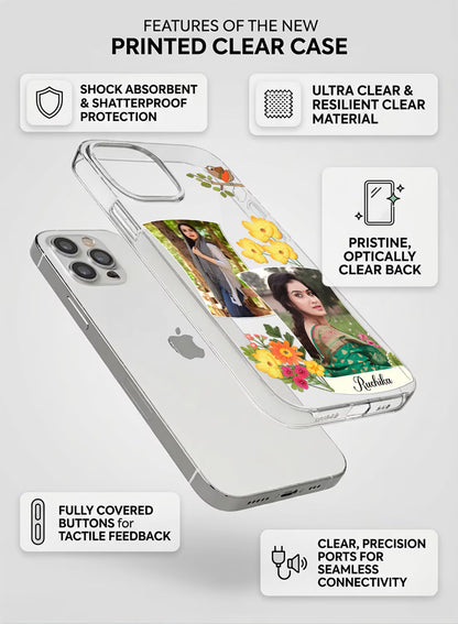 Spring Bird Floral Dual Photo Silicone Mobile Cover