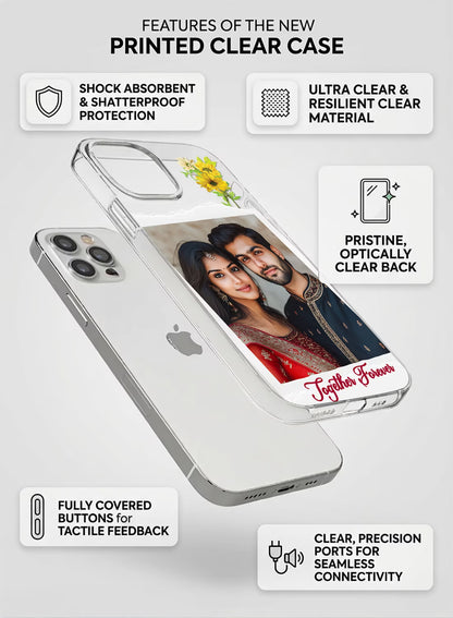Sunflower Polaroid Custom Photo & Name TPU Mobile Cover