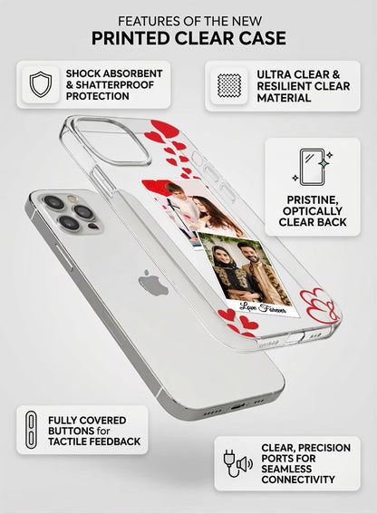 Love Forever Dual Photo Custom Silicone Mobile Cover