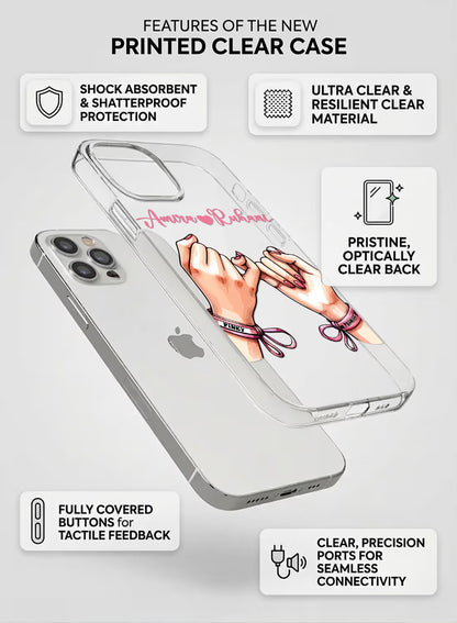 Pinky Promise Hands Printed Clear Silicone Back Cover