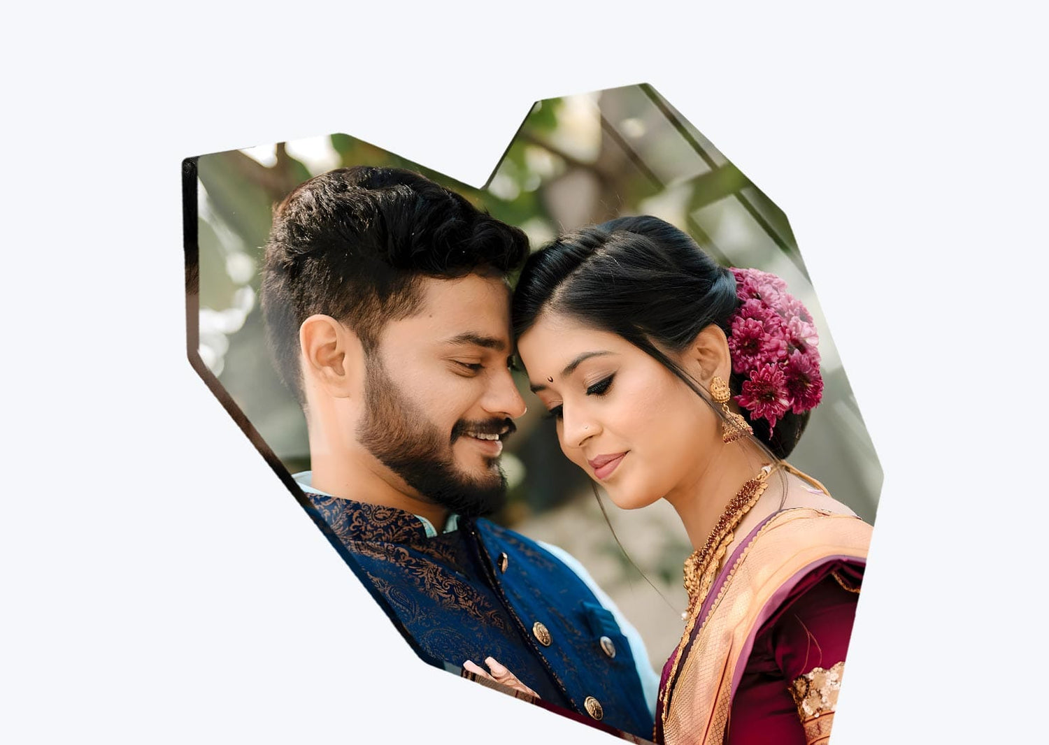 Premium durable personalized heart acrylic wall photo frame art designed for Solid long lasting display