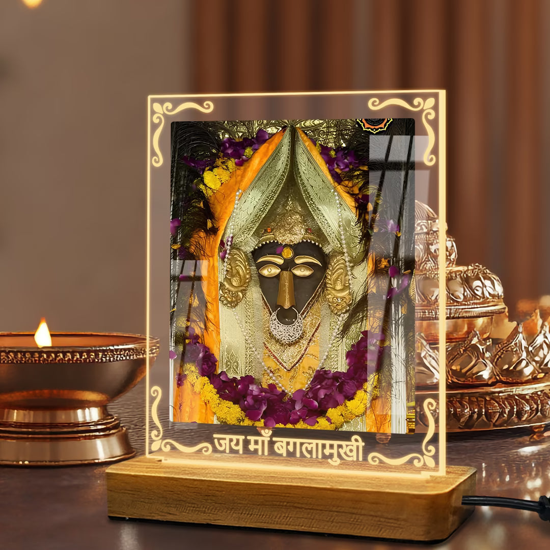Ma Baglamukhi ji Acrylic Led Lamp