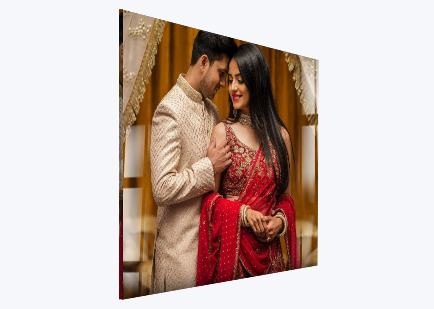 Premium frameless landscape acrylic wall photo frame block with crystal clear printing quality