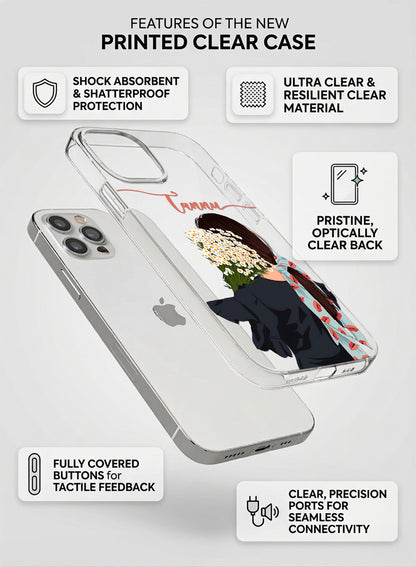 Custom Girl with Daisy Bouquet Personalized Phone Case