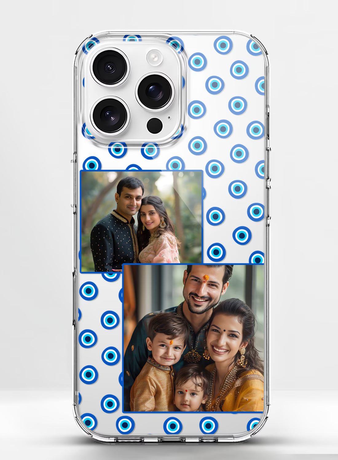 Evil Eye Dual Photo Custom Silicone Mobile Cover