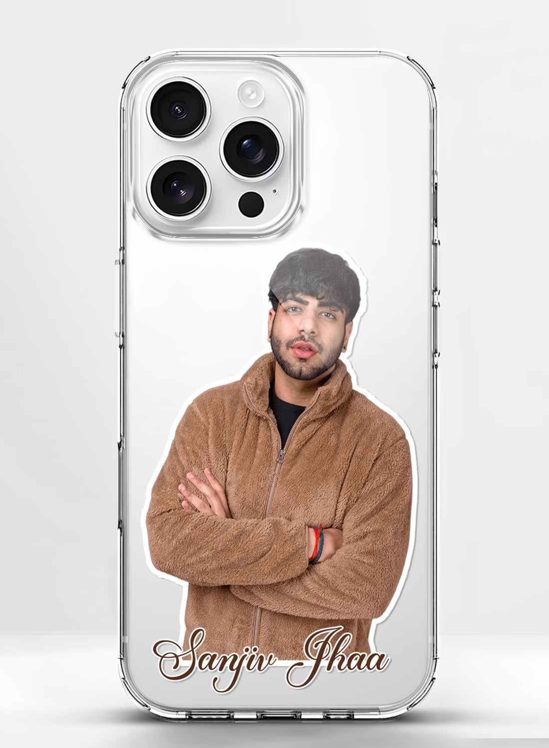 Cutout Photo & Name Custom Silicone Mobile Cover