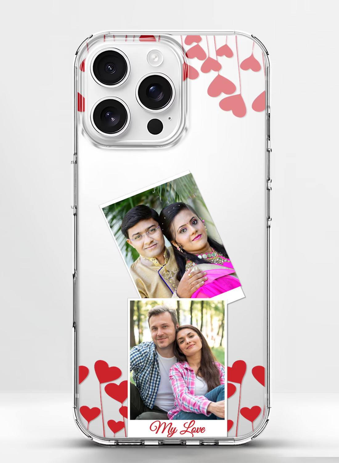 My Love 2 Photo Polaroid Clear Silicone Phone Cover
