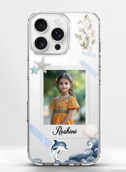 Ocean Dolphin Custom Photo & Name Silicone Mobile Cover