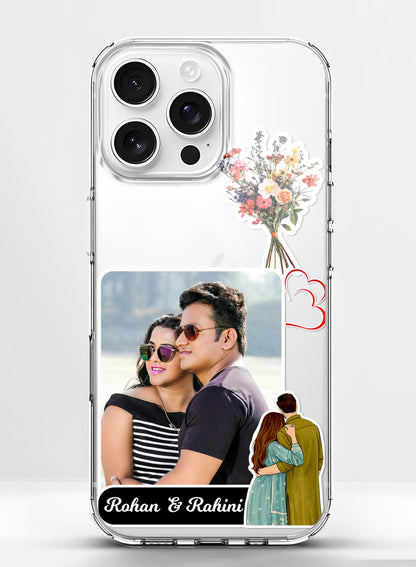 Wildflower Bouquet Couple Photo Silicone Mobile Cover