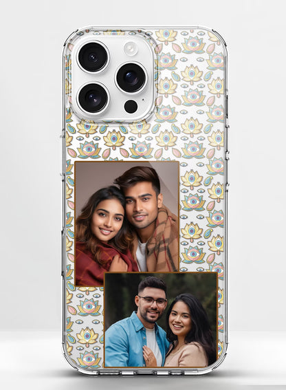 Lotus Evil Eye Dual Photo Custom Silicone Mobile Cover