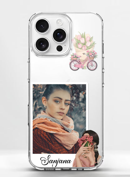 Pink Bicycle Tulip Custom Silicone Mobile Cover