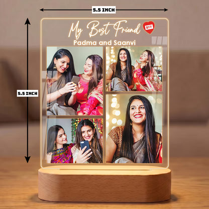 My Best Friend 4 Custom Photo Acrylic LED Lamp