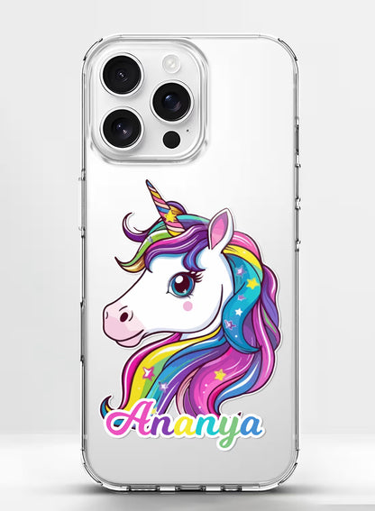 Magical Unicorn Printed Clear Silicone Back Cover