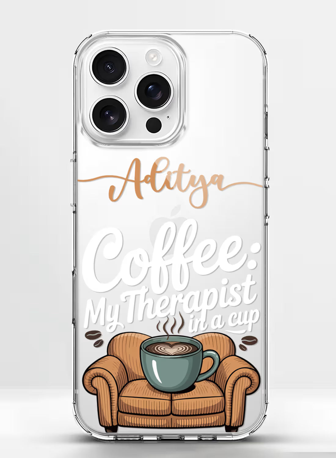 Coffee Therapist Printed Clear Silicone Back Cover