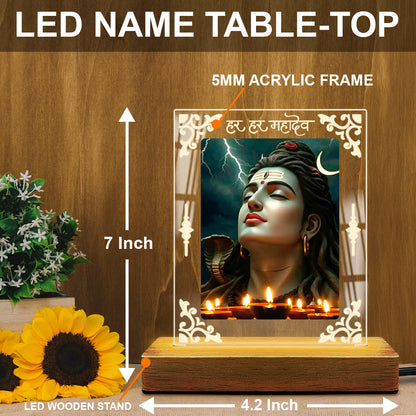 Buy Online Fashionury Acrylic Spiritual Lamp Shiva's Acrylic Led Lamp - Wooden Stand-D1
