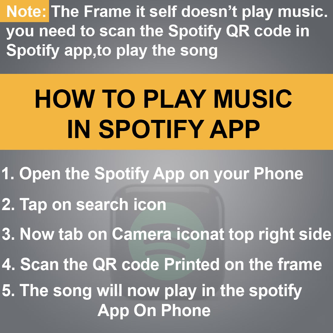 Buy Online Fashionury Photo Frame Acrylic Spotify Plaque – Black Frame (Portrait)