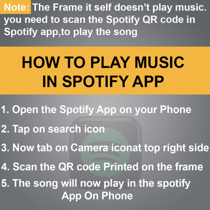 Buy Online Fashionury Photo Frame Acrylic Spotify Plaque – Black Frame (Portrait)