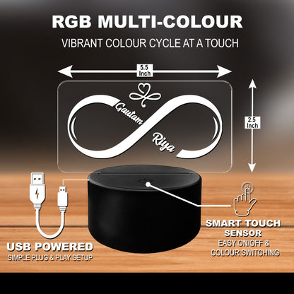 Buy Online Fashionury Custom Name Personalized RGB Acrylic Name LED Lamp - D23