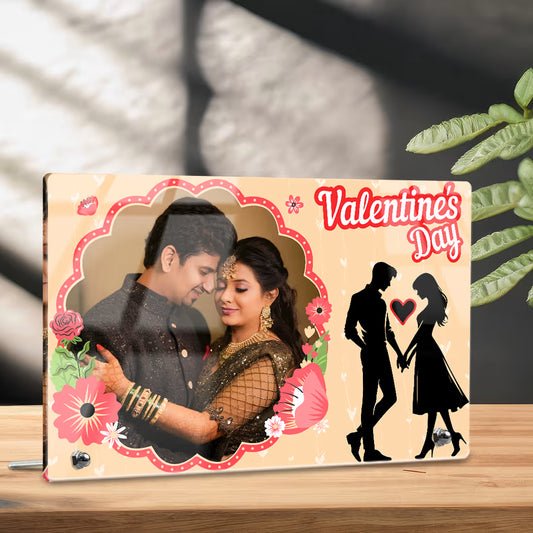 Fashionury Personalized Custom Photo frame Valentine's Day Gift with a couple's photo and design 