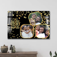 Our Love Story 3 Photo Acrylic Wall Frame