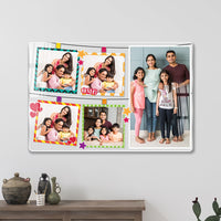Personalised Family Polaroid Acrylic Wall Frame