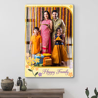 Custom Happy Family Portrait Acrylic Wall Frame