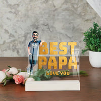 Best Papa Love You Caricature Acrylic Plaque