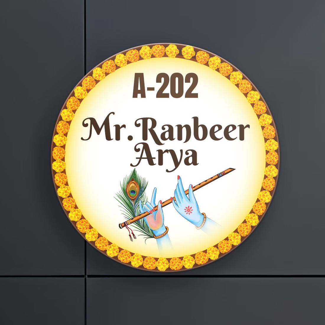 Acrylic Name Plate- Krishna