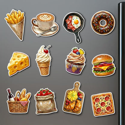Buy Online Fashionury MDF Wooden Food Fridge Magnets (Set of 12)