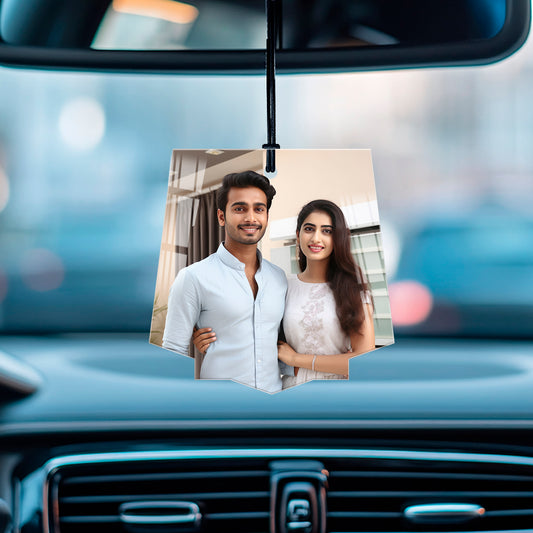 Buy Custom acrylic photo car hanging – elegant personalized keepsake for your car or gifting
