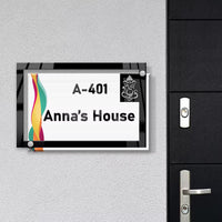 3D Angle Ganpati Custom Premium Acrylic Name Plate