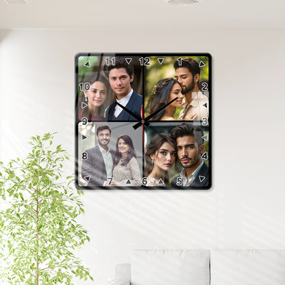 Buy Unique acrylic wall photo clock – personalized design to beautify home or office walls