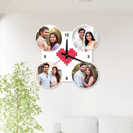 Custom acrylic photo wall clock – Buy stylish clock in different shapes and designs
