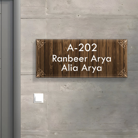 Customised modern acrylic home name plate – stylish personalized name board available to buy online"
