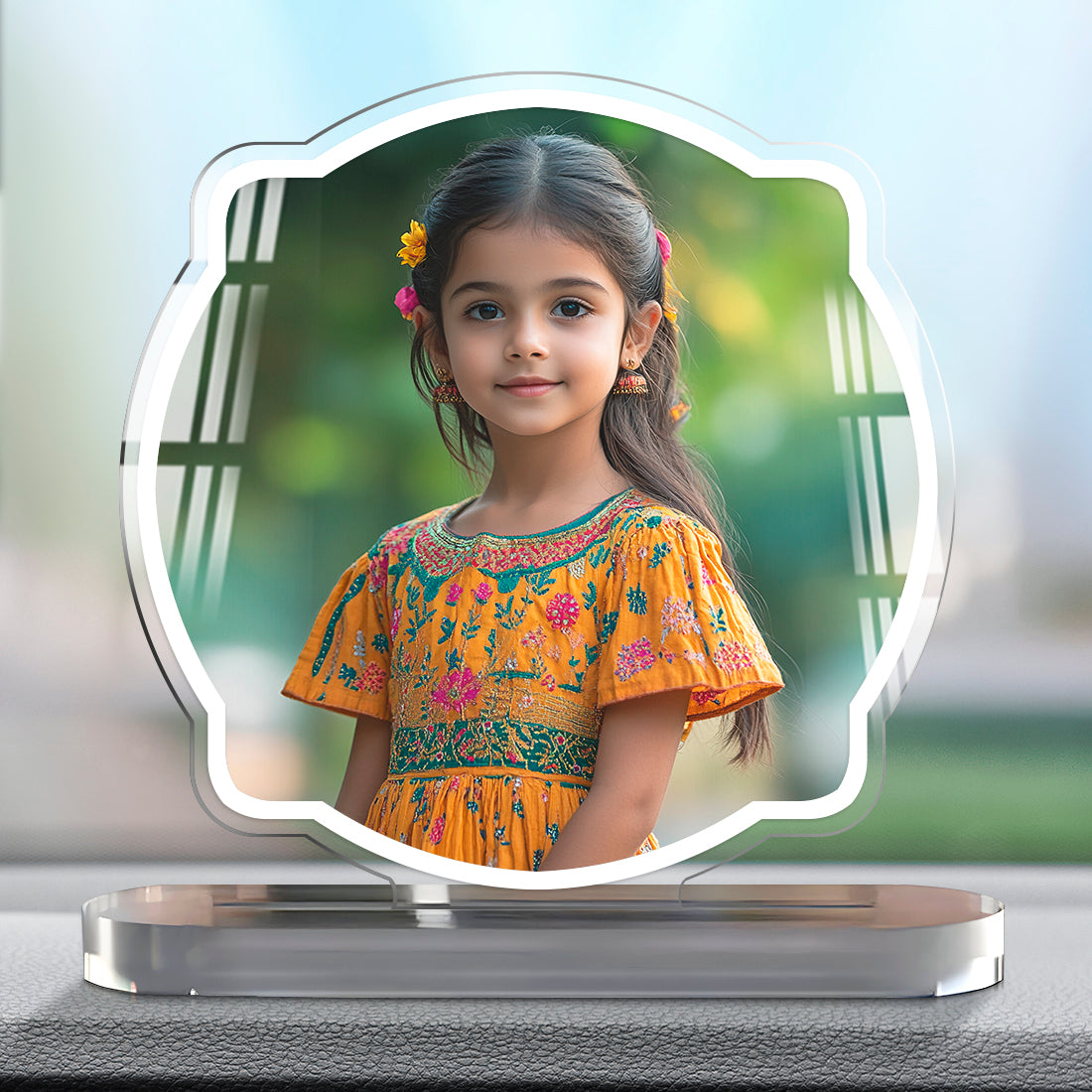 Customized acrylic car dashboard frame – perfect photo display for your vehicle Buy Online