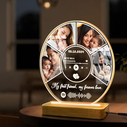Custom Spotify Round Acrylic LED Lamp | Fashionury